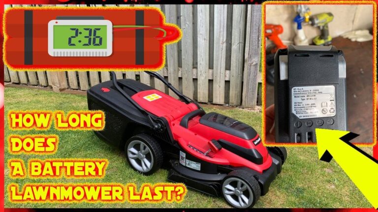 How long does a lawn mower battery last